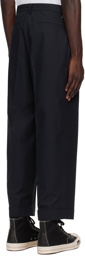 BEAMS PLUS Navy Ivy Wide Trousers