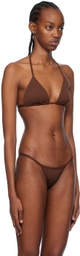 ÉTERNE Brown Thea 90s Bikini Top