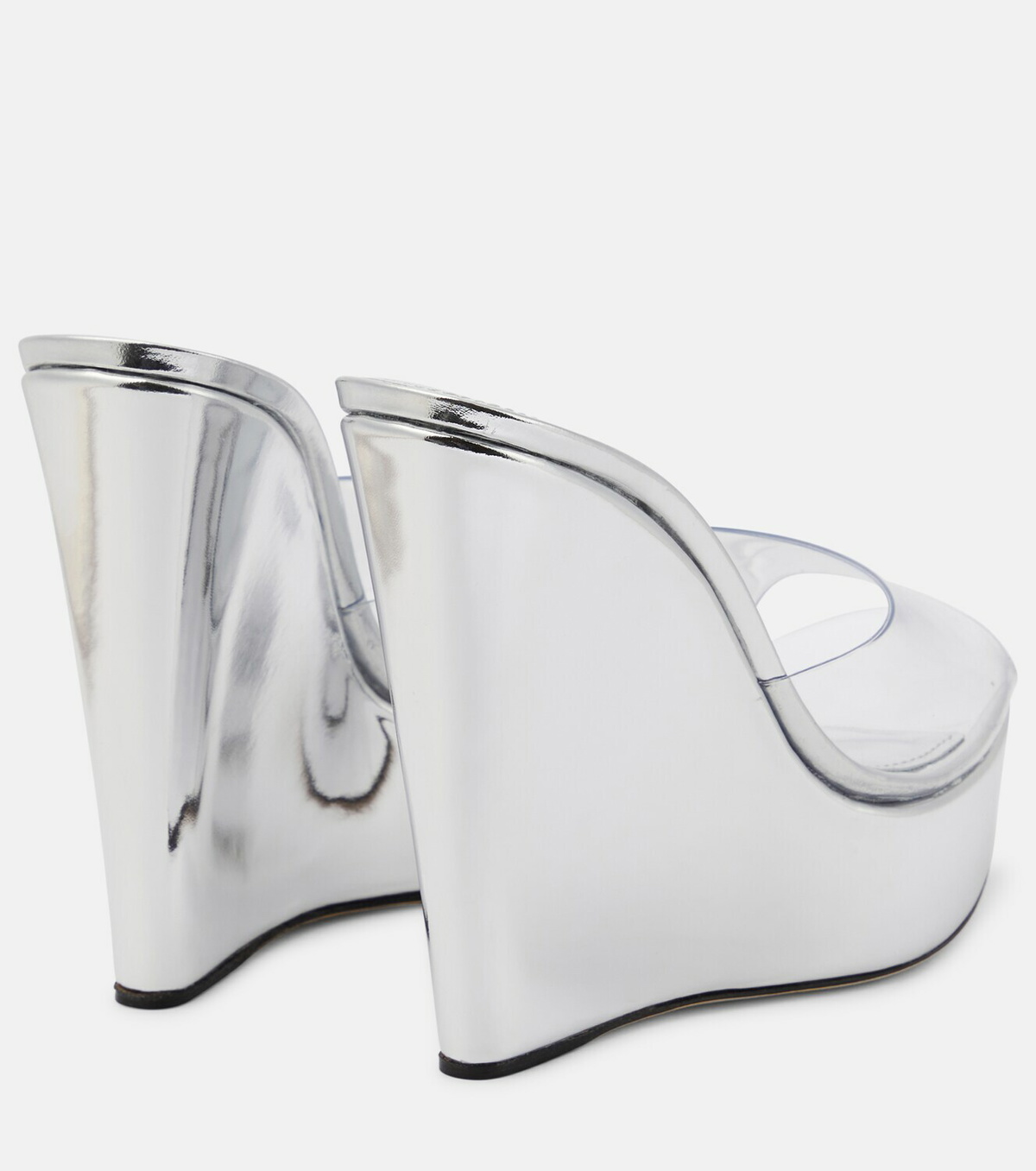 Paris Texas Lidia metallic leather mules Paris Texas