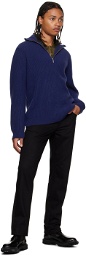Nudie Jeans Blue August Sweater