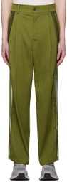 Feng Chen Wang Green Paneled trousers