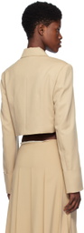 LOW CLASSIC Beige Cropped Jacket