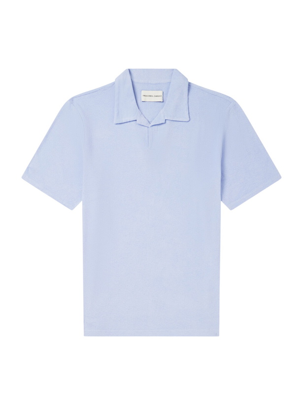Photo: Frescobol Carioca - Faustino Terry Cotton Blend Polo Shirts - Blue
