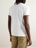 Remi Relief - Printed Distressed Cotton-Jersey T-Shirt - Neutrals