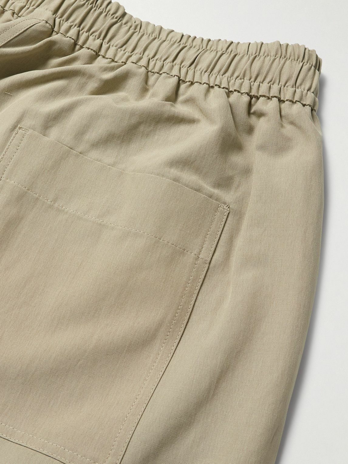 SSAM - Straight-Leg Cotton and Silk-Blend Trousers - Neutrals