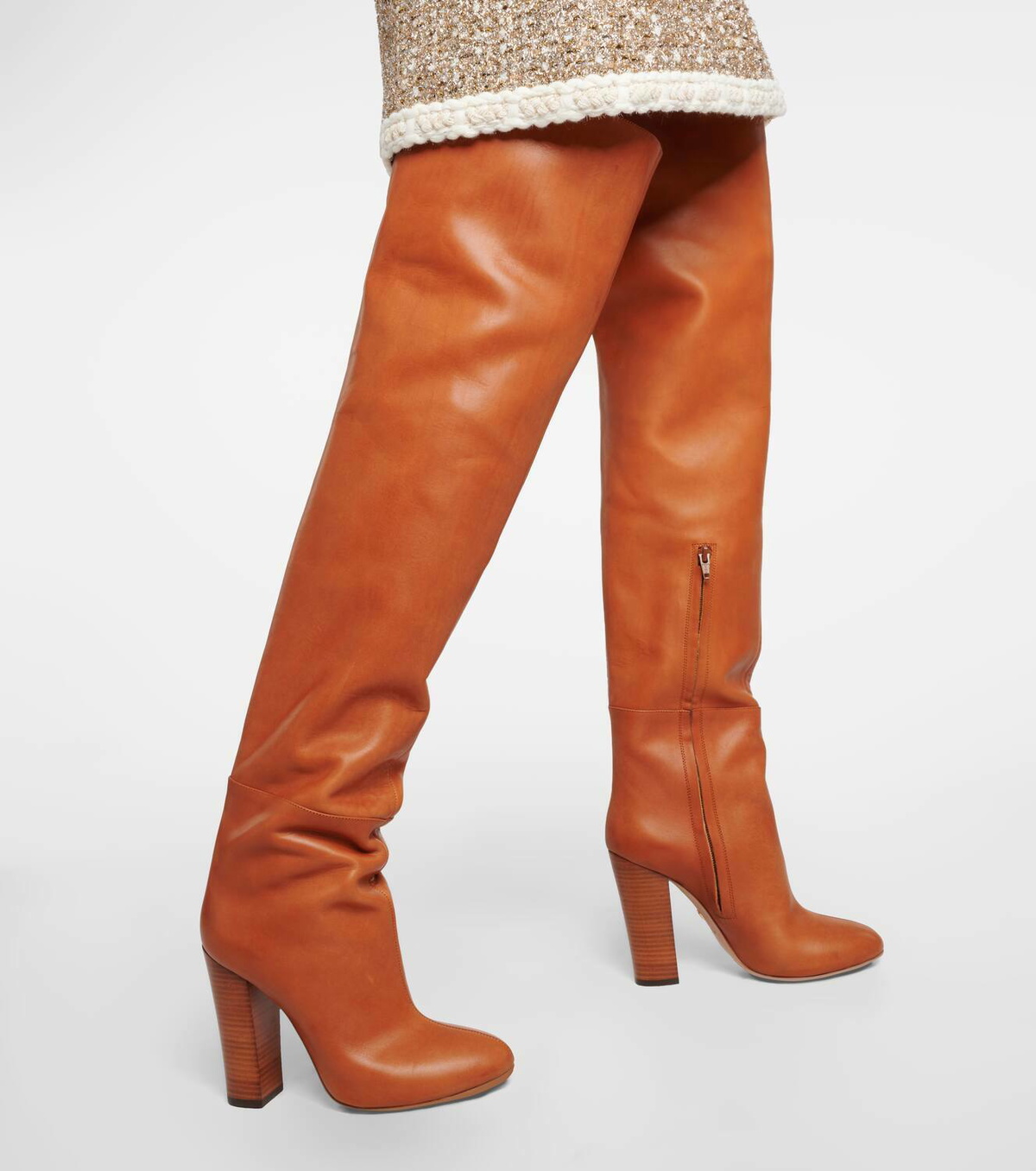 Giambattista Valli Leather knee-high boots