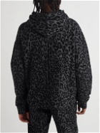 Dolce & Gabbana - Leopard-Flocked Cotton-Jersey Hoodie - Black