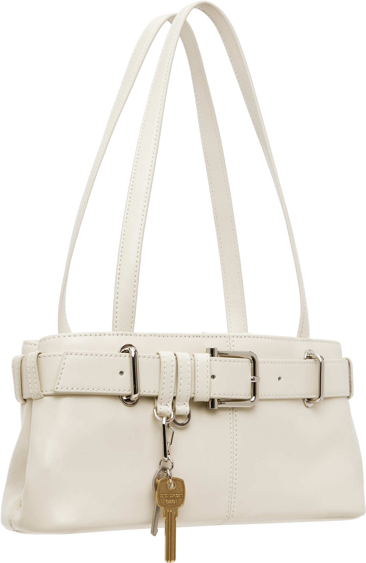 OSOI Off-White Shoulder Brocle Mini Bag
