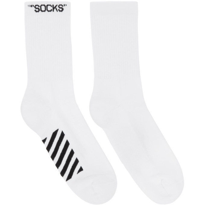 Photo: Off-White White and Black Basic Socks