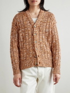 Federico Curradi - Ribbed Mulberry Silk Cardigan - Orange