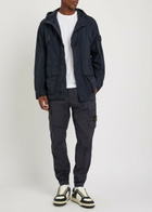 Stone Island Ghost Hooded Nylon Parka Jacket Navy