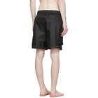 Solid Homme Black Ripstop Swim Shorts