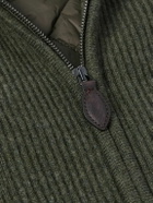 Purdey - Orkney Ribbed-Knit Wool Zip-Up Cardigan - Green