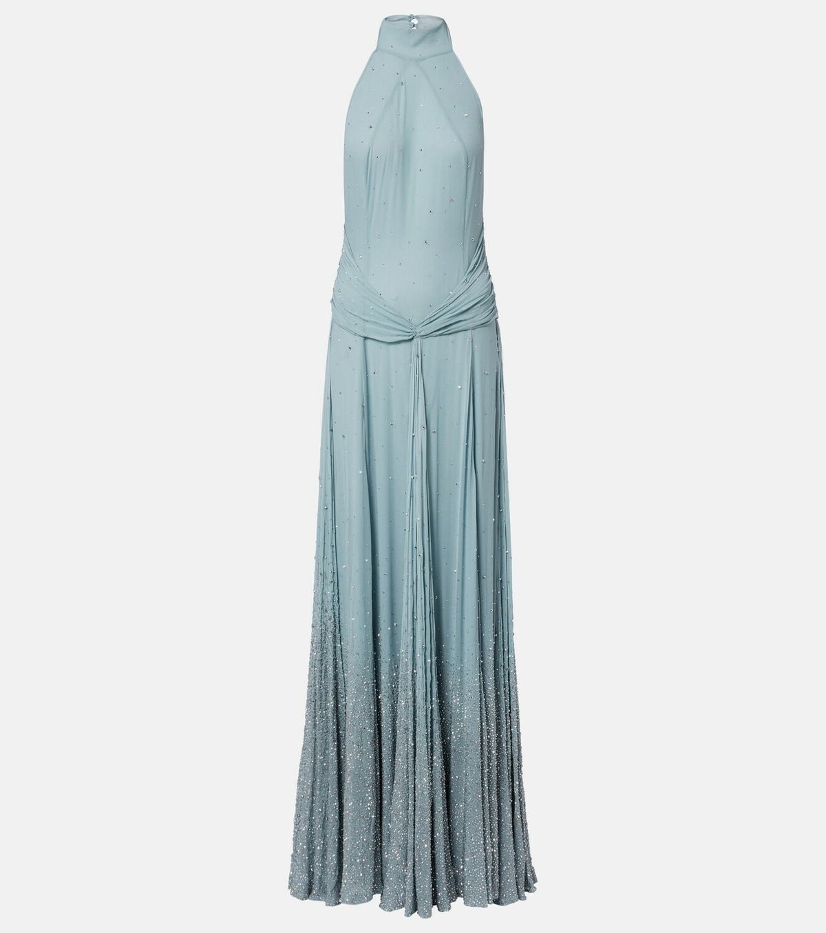 The New Arrivals Ilkyaz Ozel Halo embellished draped silk gown