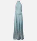The New Arrivals Ilkyaz Ozel Halo embellished draped silk gown