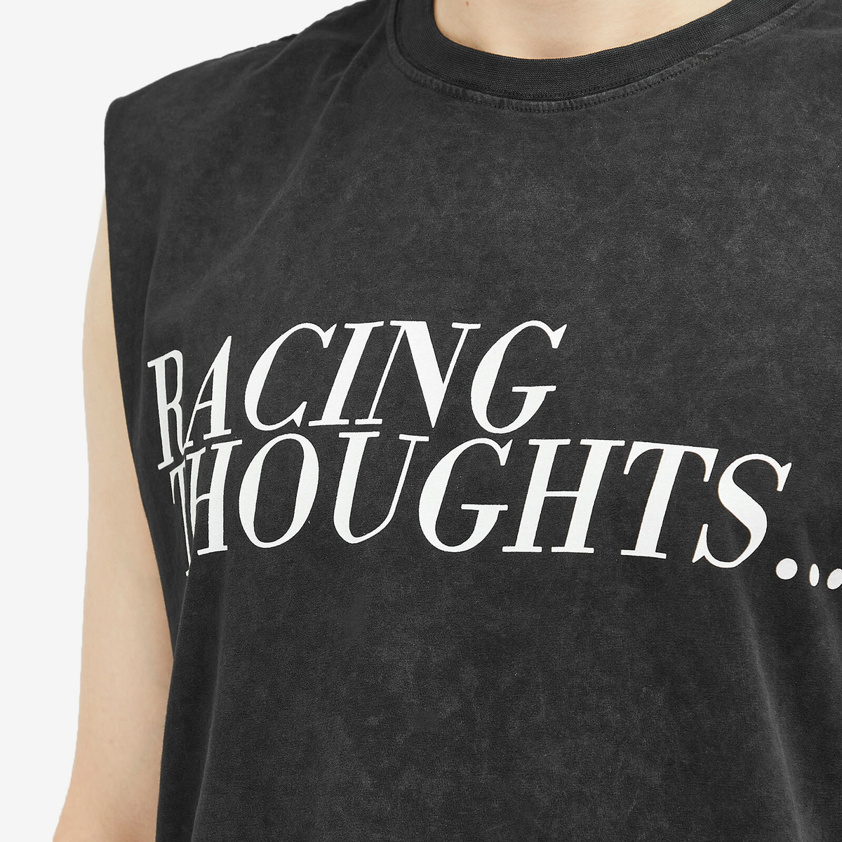 Over Over Men's Racing Thoughts Easy Tank Top in Black