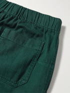 A.P.C. - Straight-Leg Belted Cotton Trousers - Green