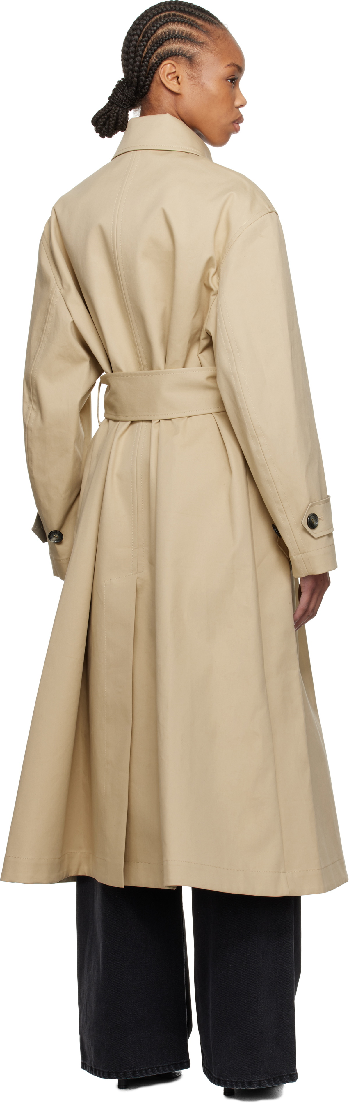 AMI Paris Beige Belted Coat