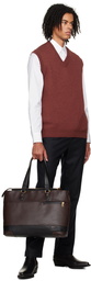 De Bonne Facture Burgundy V-Neck Vest