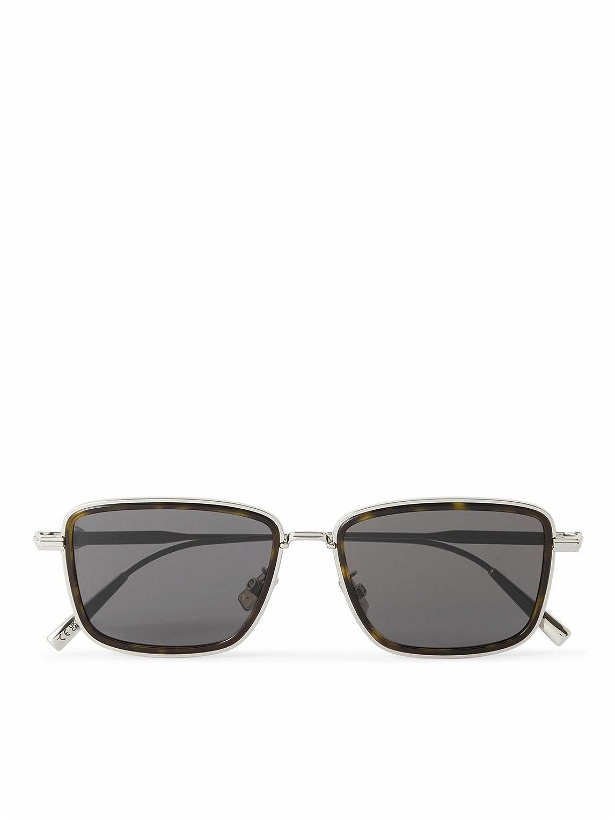 Photo: Dior Eyewear - DiorBlacksuit S9U Silver-Tone and Tortoiseshell Acetate D-Frame Sunglasses