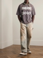 Rhude - Off Road Logo-Print Cotton-Jersey T-Shirt - Gray