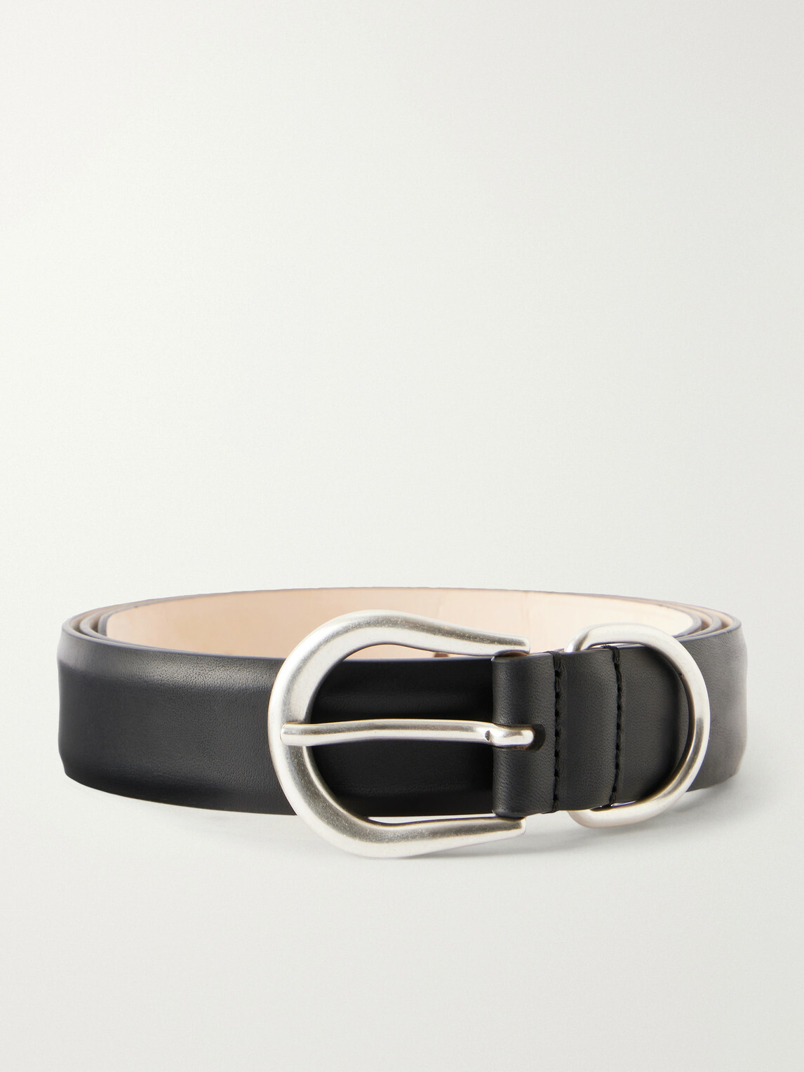 Déhanche - 3cm Hollyhock Full-Grain Leather Belt - Black