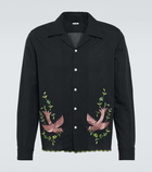 Bode Rosefinch embroidered linen shirt