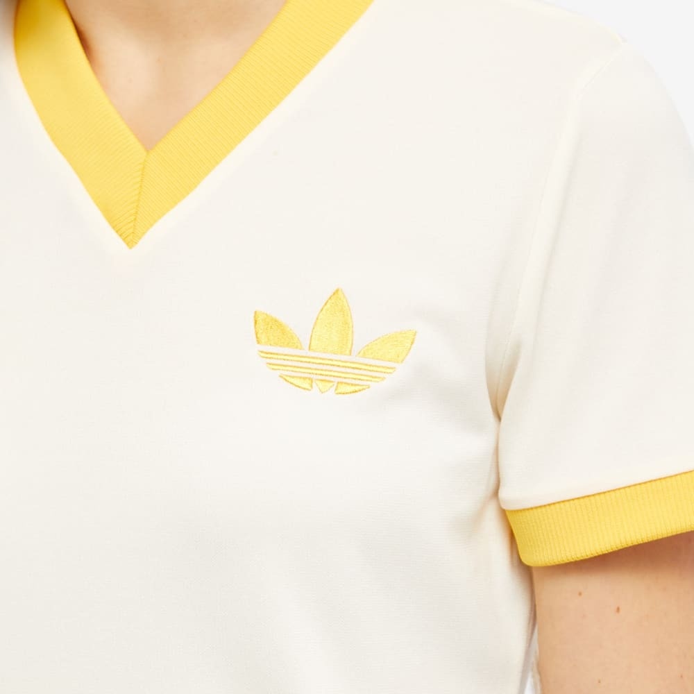 Adidas Women\'s Adicolor 70s V-Neck T-Shirt in Cream White adidas