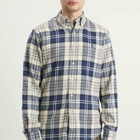 Polo Ralph Lauren Men's Button Down Check Shirt in Off White/Navy