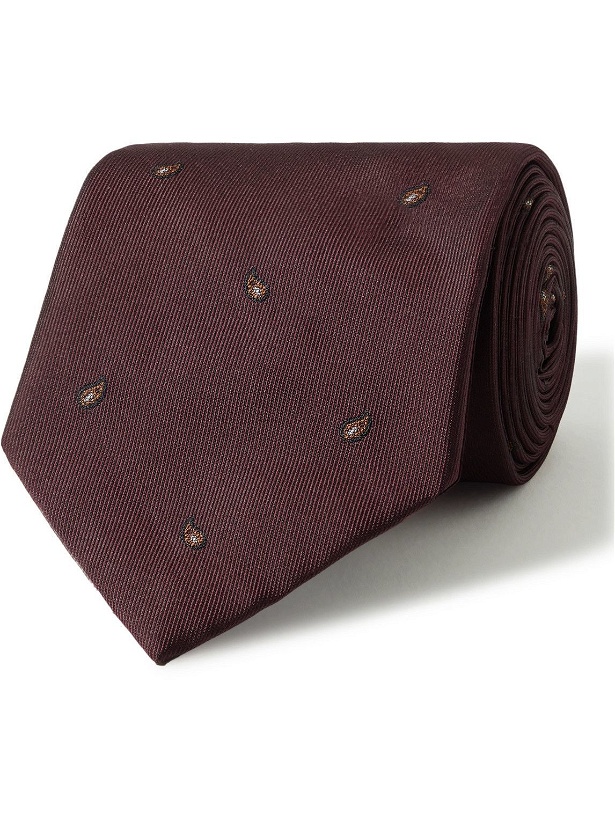 Photo: Brioni - 8cm Paisley-Jacquard Silk-Twill Tie