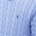 Polo Ralph Lauren Men's Cotton Cable Crew Knit in Lafayette Blue