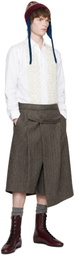 Dries Van Noten White Beaded Poplin Shirt