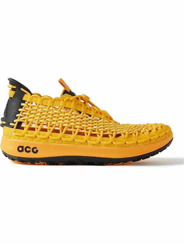 Photo: Nike - ACG Watercat Rubber-Trimmed Woven Cord Sneakers - Yellow