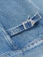 Maison Margiela - Distressed Corduroy-Trimmed Denim Jacket - Blue