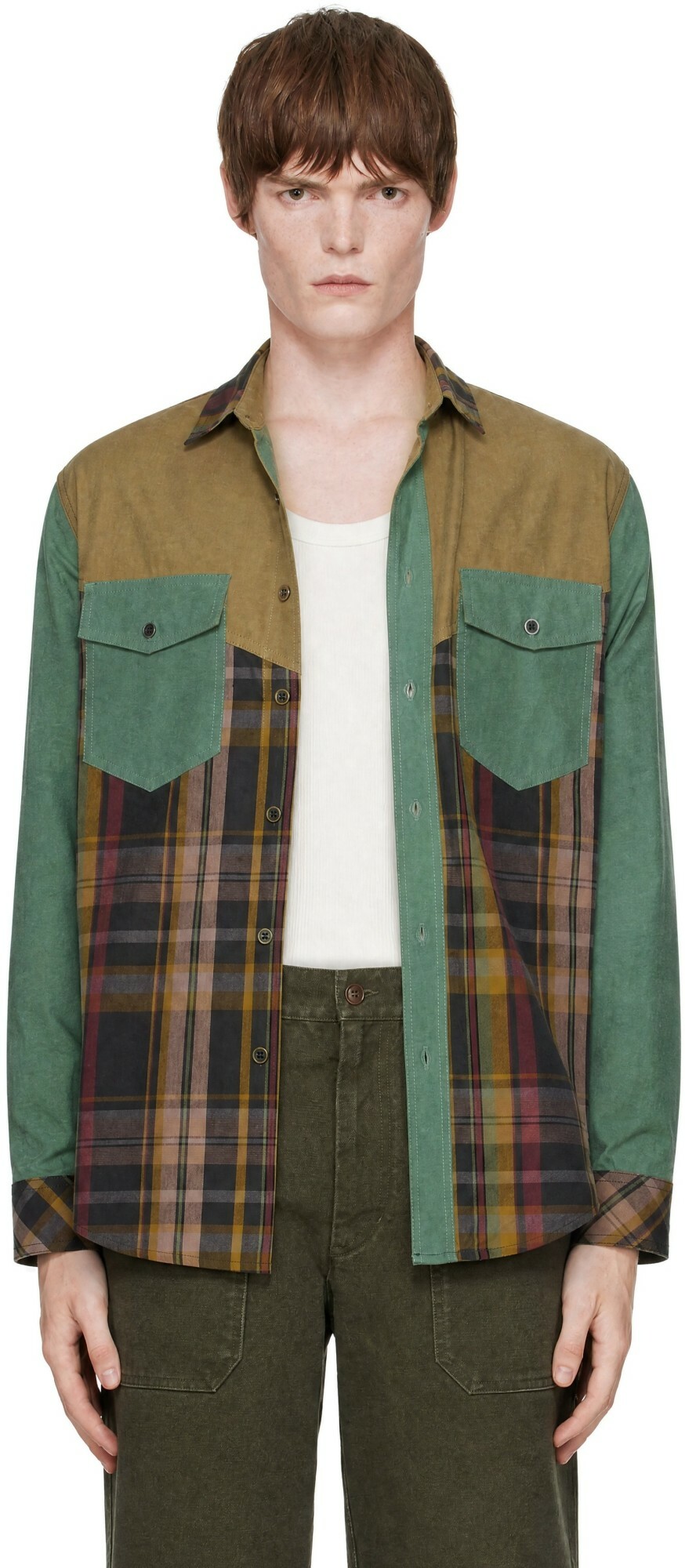 Isabel Marant Green & Brown Sacha Shirt