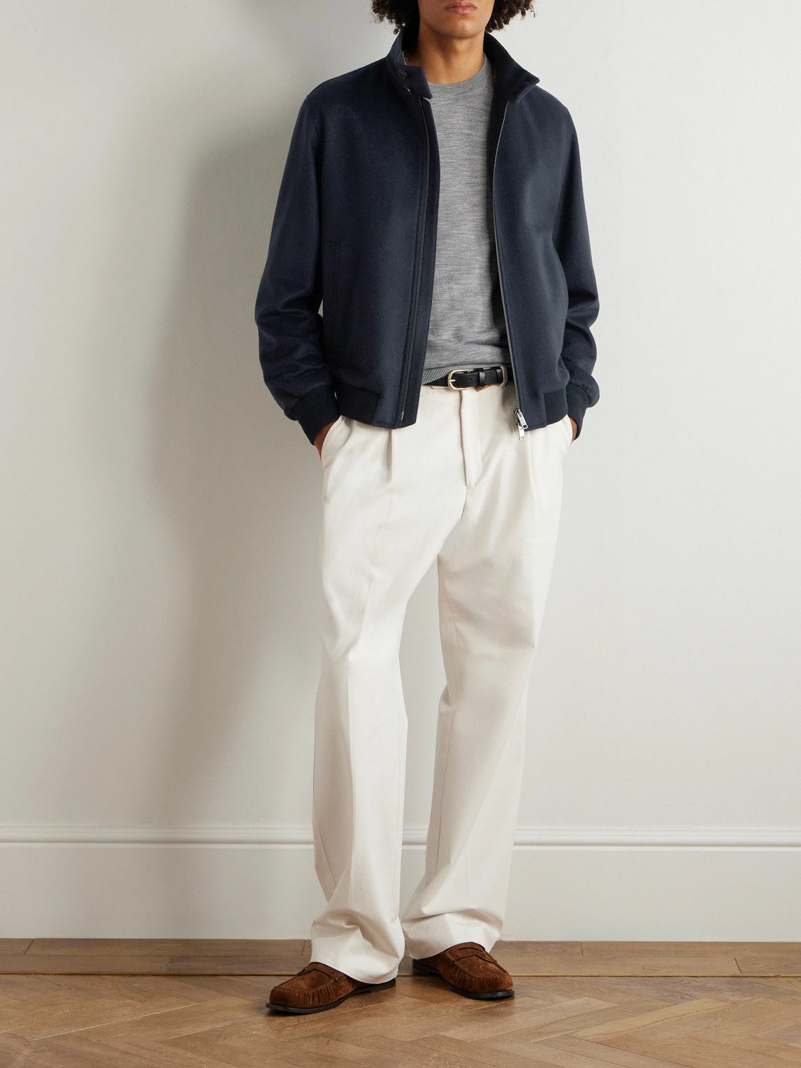 Zegna - Oasi Cashmere Blouson Jacket - Blue