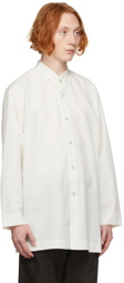 Homme Plissé Issey Miyake White Packable Long Shirt