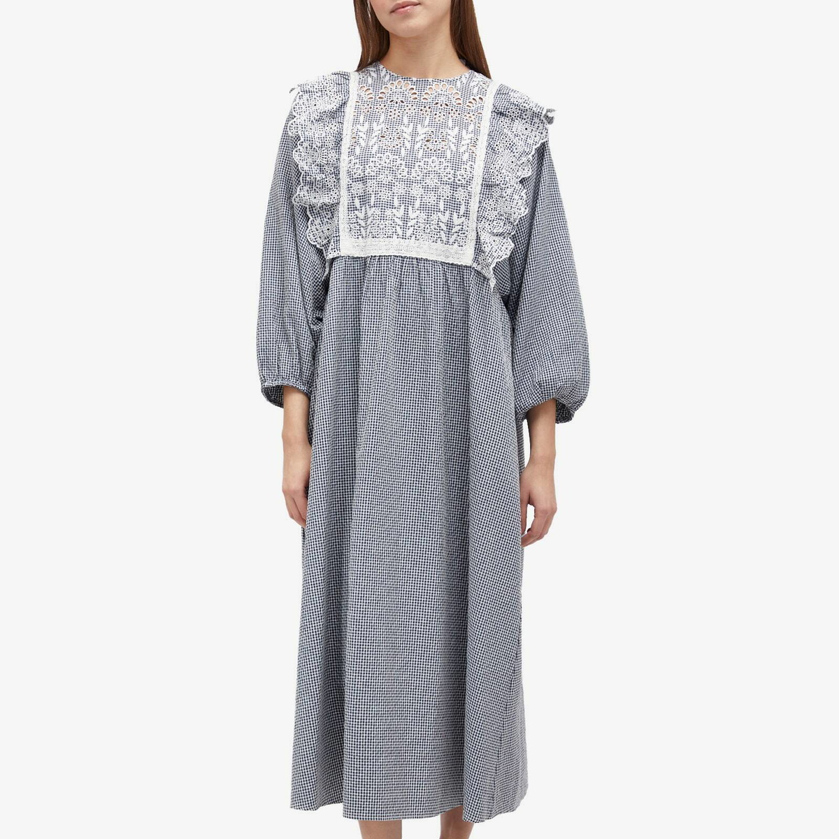 Weekend by Max Mara Women's Abito Frill Maxi Dress in Navy