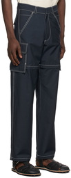 Jacquemus Navy 'Le Pantalon Pêche' Cargo Pants