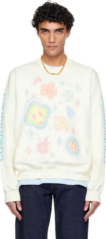 Photo: Casablanca Off-White Airbrush Icons Sweatshirt
