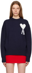 AMI Paris Navy Ami de Cœur Sweater