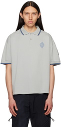 A-COLD-WALL* Gray Embroidered Polo