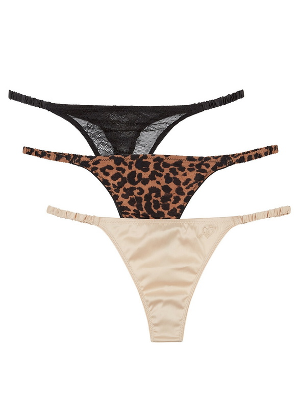 Photo: Love Stories Roomservice Thong set of Three Multicoloured