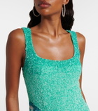 Là Fuori Sea embroidered minidress