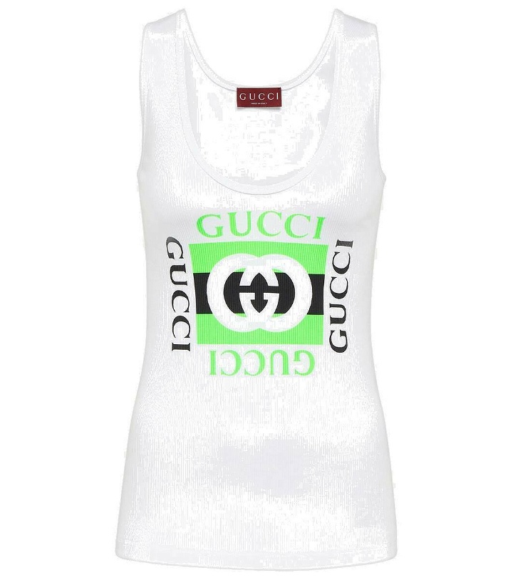 Photo: Gucci Logo cotton tank top