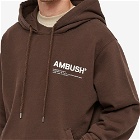 Ambush Men's Workshop Logo Popover Hoodie in Chocolate Brown