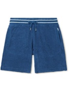 Orlebar Brown - Afador Straight-Leg Cotton-Terry Drawstring Shorts - Blue