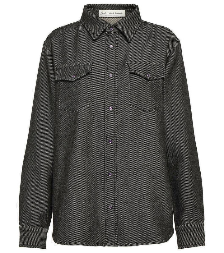 Photo: God's True Cashmere Cashmere and cotton denim shirt