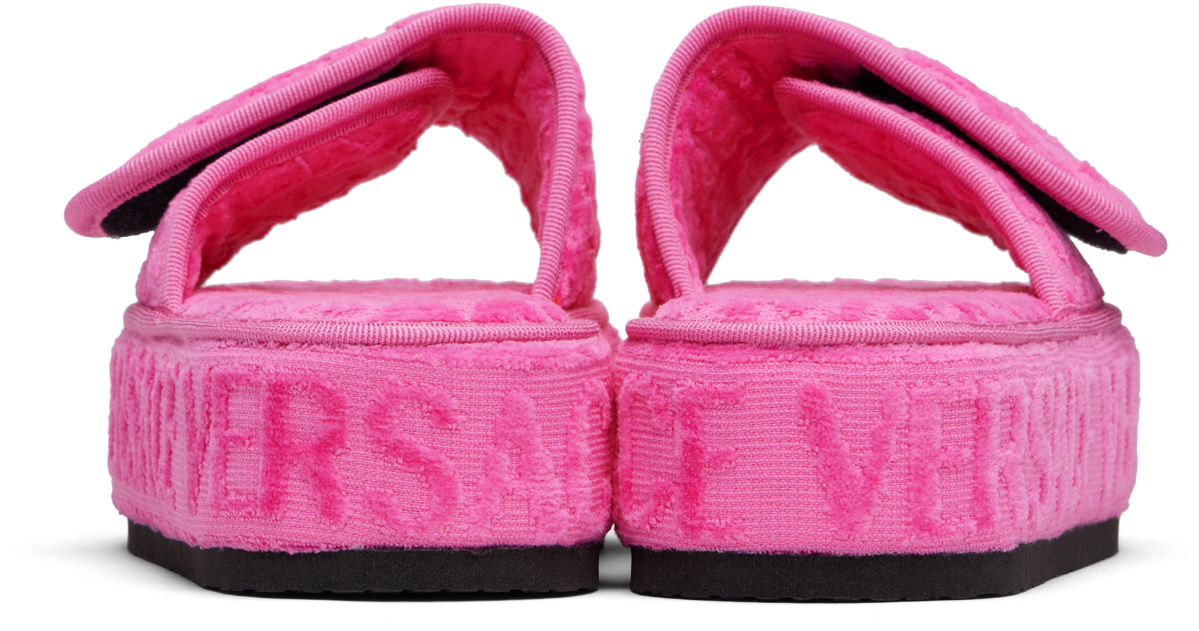 Versace Pink 'I Heart Baroque' Slippers