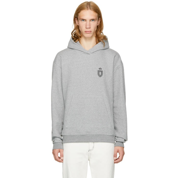 Photo: John Elliott Grey Oversized Cropped Strength and Conditioning Hoodie 